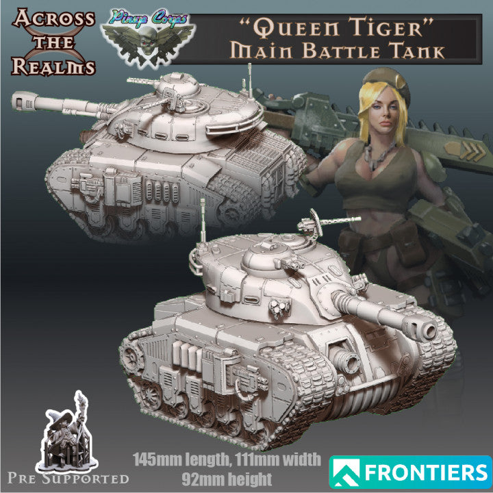 Char de combat principal Queen Tiger - Pinup Corps