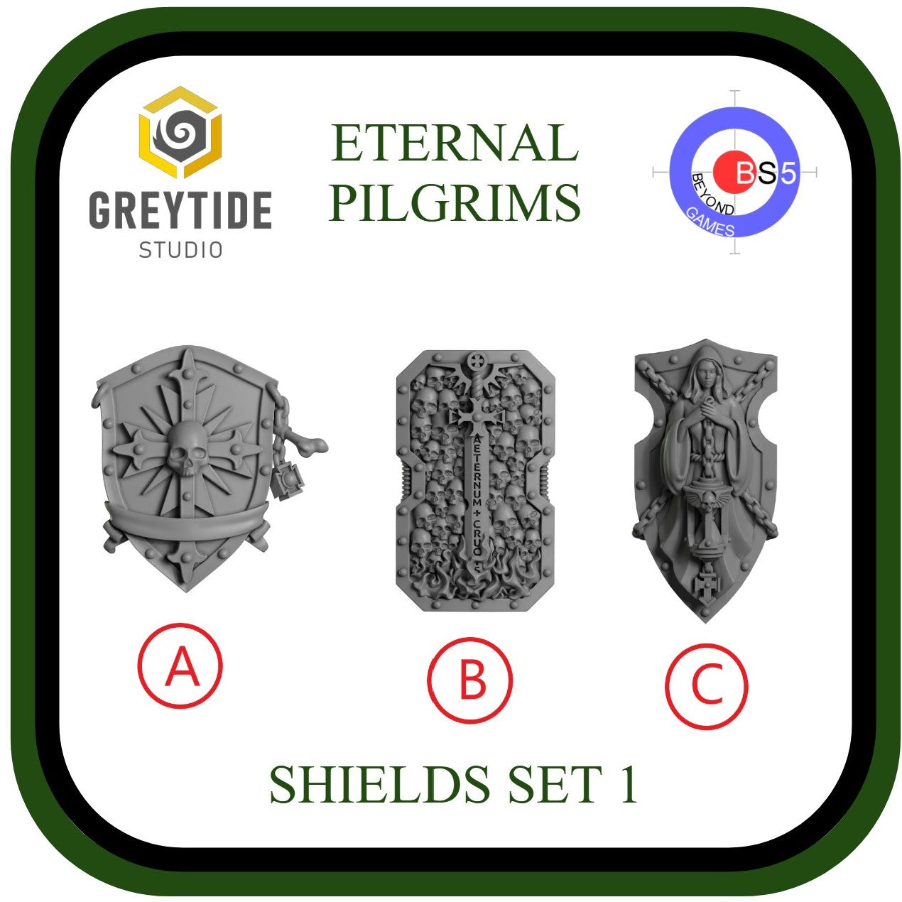 Shields Set 1 - Eternal Pilgrims - GreyTide Studio