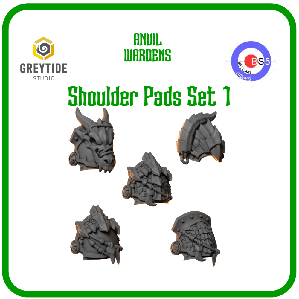 Shoulder Pads Set 1 - Anvil Wardens - Greytide Studio