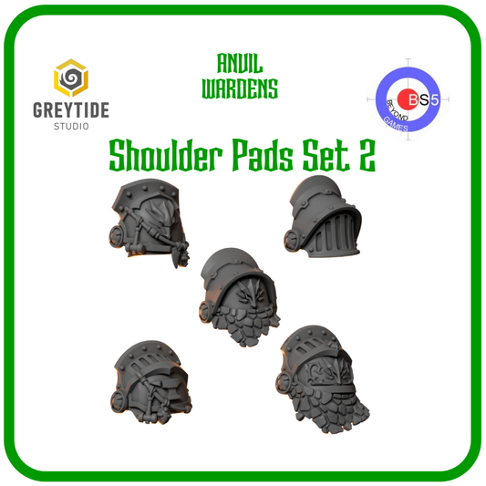 Shoulder Pads Set 2 - Anvil Wardens - Greytide Studio