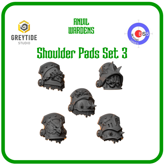 Shoulder Pads Set 3 - Anvil Wardens - Greytide Studio