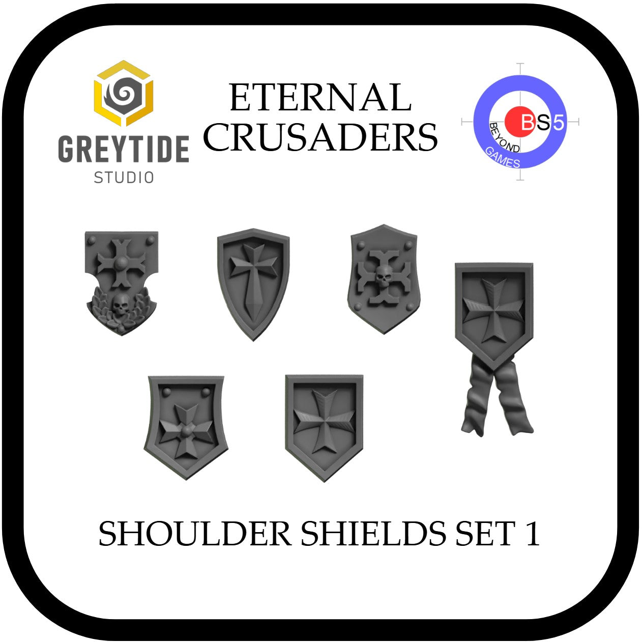 Shoulder Shields Set 1 - Eternal Crusaders - Greytide Studio