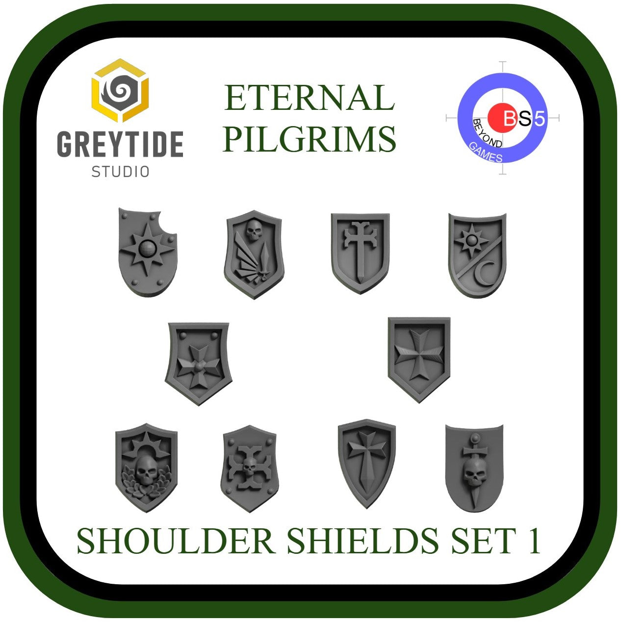 Shoulder Shields Set 1 - Eternal Pilgrims - GreyTide Studio