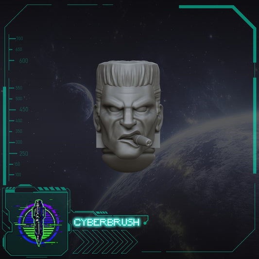 Space Nukem Head - Cyberbrush