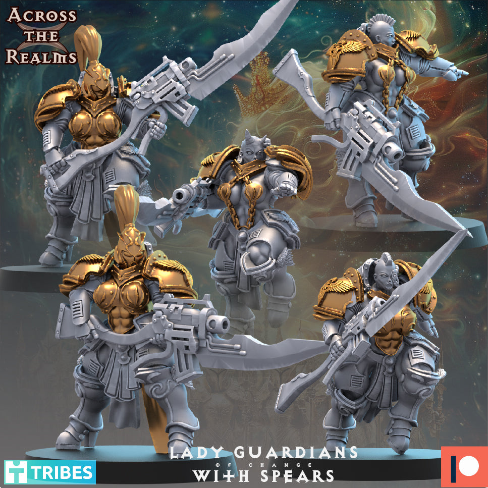 Lady Guardians with Spears - Golden Ladies of Change