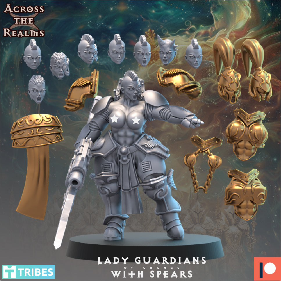 Lady Guardians with Spears - Golden Ladies of Change