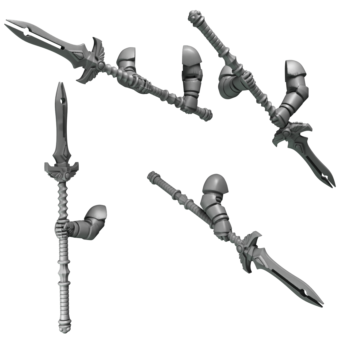 Two-Handed Spears Set 1 - Crimson Lords