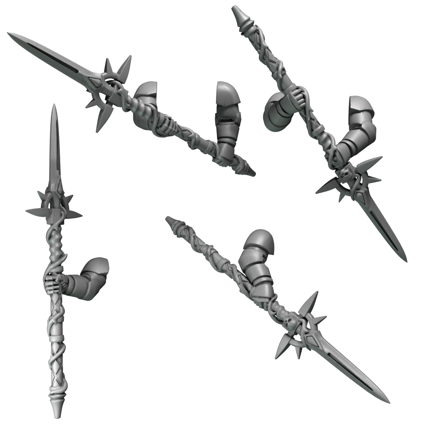 Two-Handed Spears Set 3 - Crimson Lords