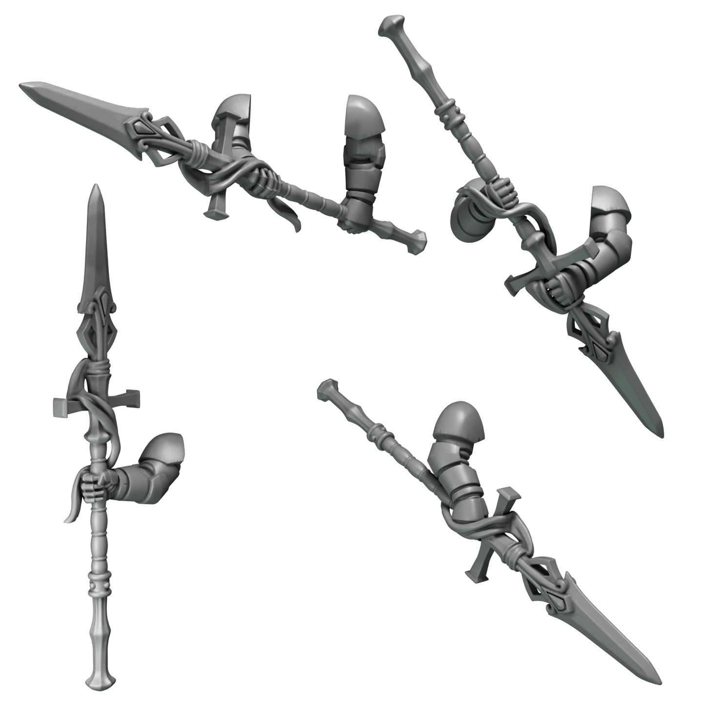 Two-Handed Spears Set 5 - Crimson Lords