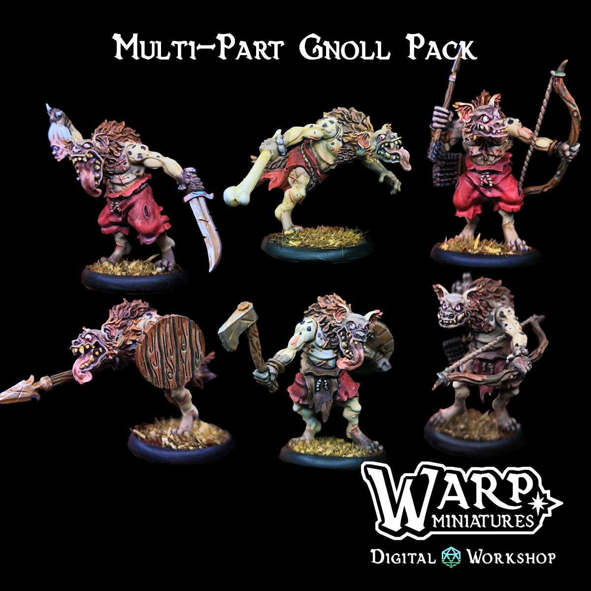 Gnoll Hunting Pack - Warp Miniatures - 4
