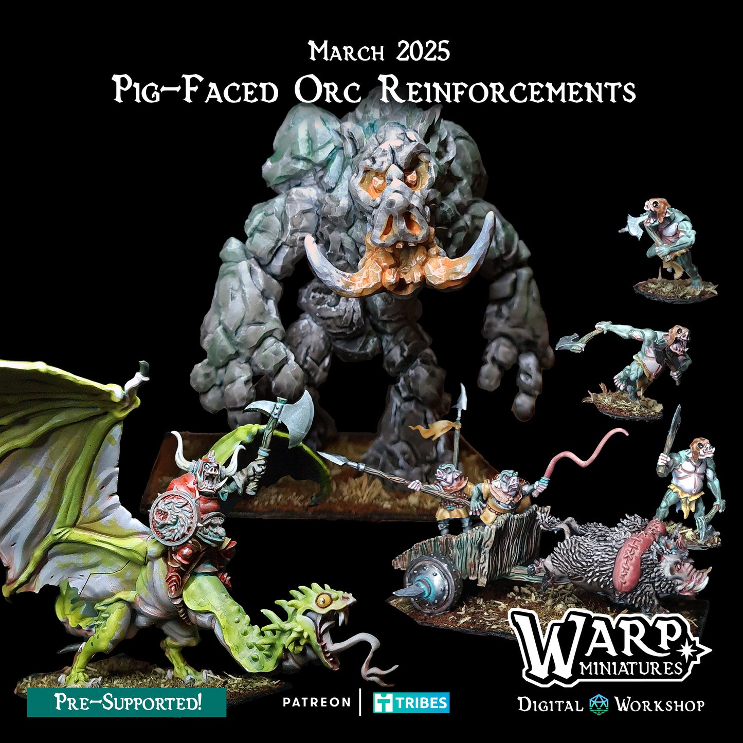Pig-Faced Orcs Reinforcements - Warp Miniatures - 1