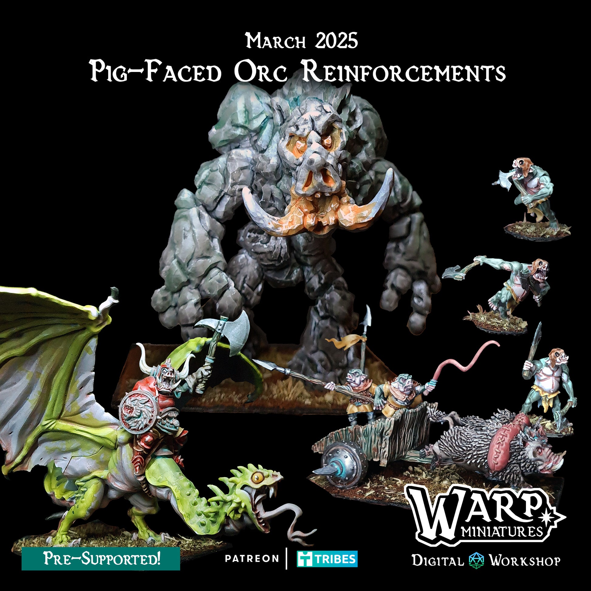 Pig-Faced Orcs Reinforcements - Warp Miniatures - 1