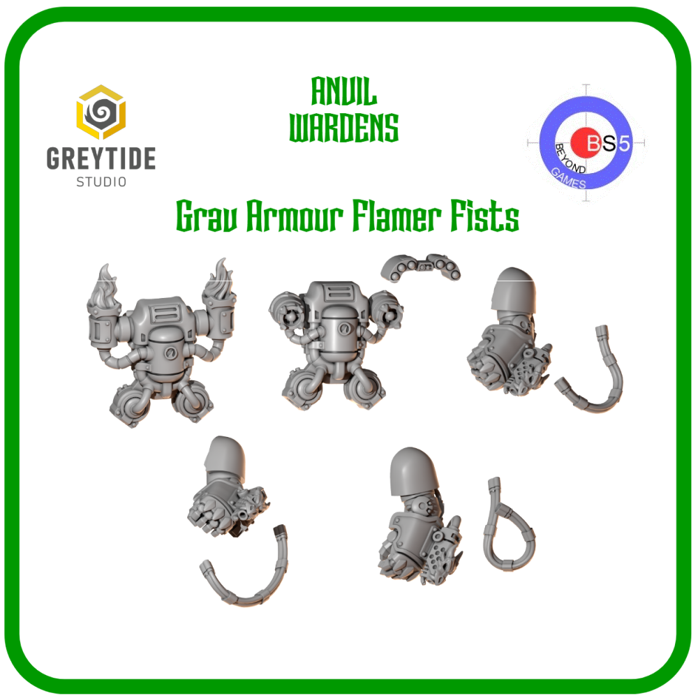 Grav Armour Flamer Fists - Anvil Wardens - 1